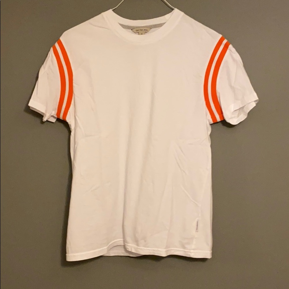 White & Orange Medium Calvin Klein Jeans Tee